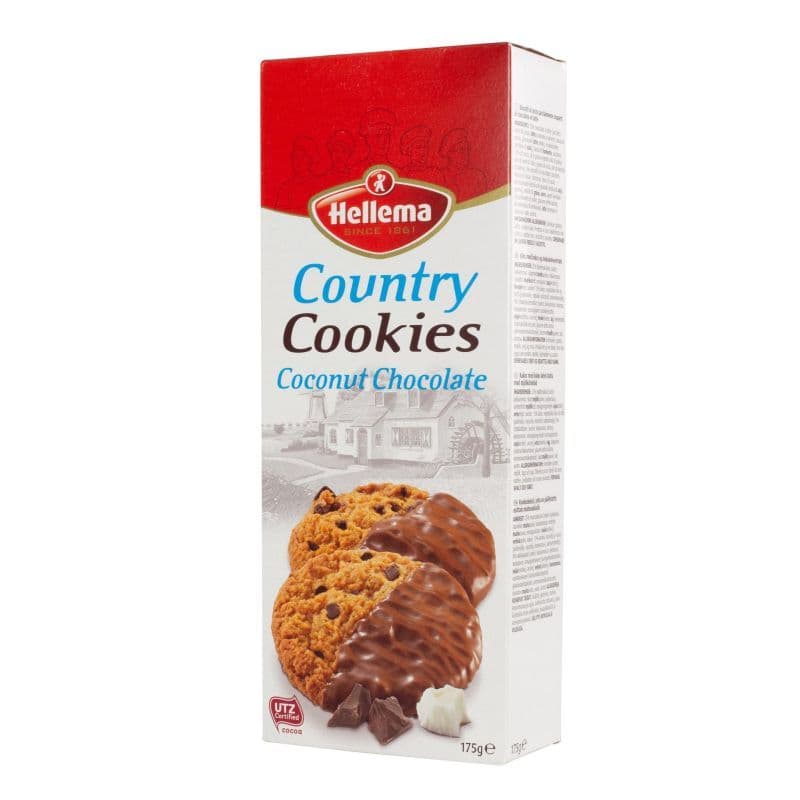 Biscuiți cu ciocolată și nucă de cocos Crunchy Cookies Hellema