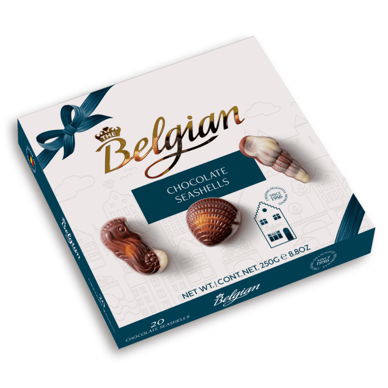 Bomboane de ciocolată în formă de fructe de mare The Belgian