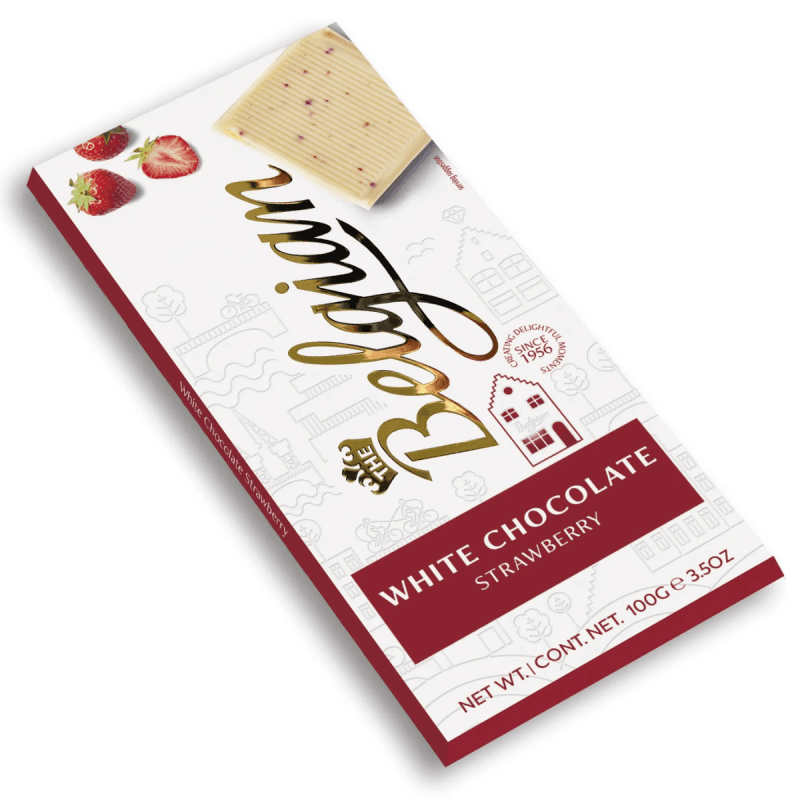 Ciocolată albă cu capșune TheBelgian