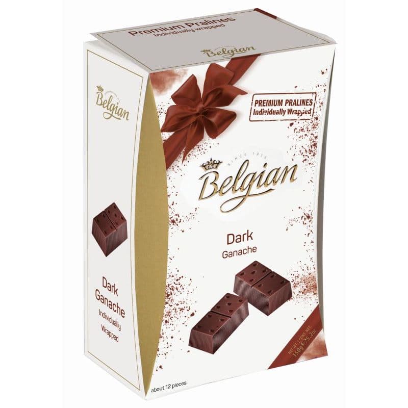 Praline de ciocolată amăruie cu umplutură de ganache de ciocolată amăruie TheBelgian