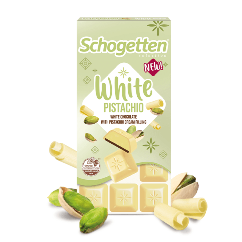 New! Schogetten Blonde White Pistchio