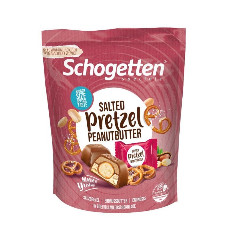 Ciocolată Schogetten cu lapte cu unt de arahide sărat și covrigei Salted Pretzel Peanutbutter Specials