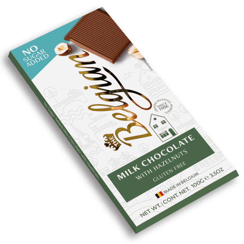Ciocolata cu lapte si alune Reduced Sugar The Belgian