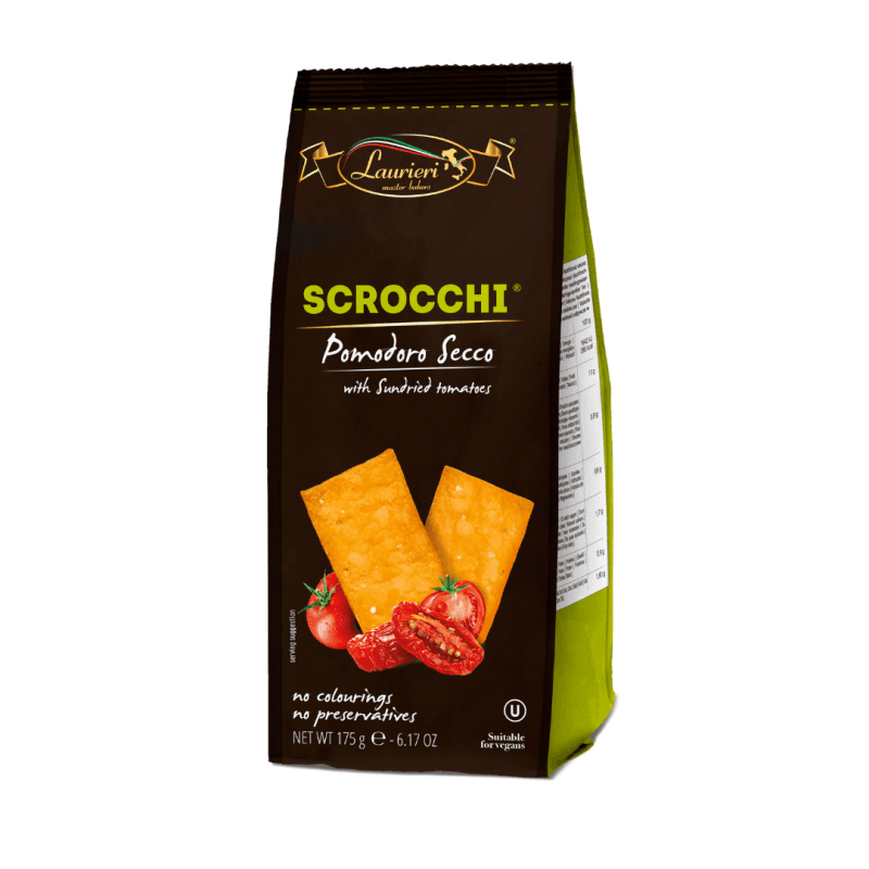 Scrocchi Crackers Rosii uscate- Sundried Tomato, Laurieri