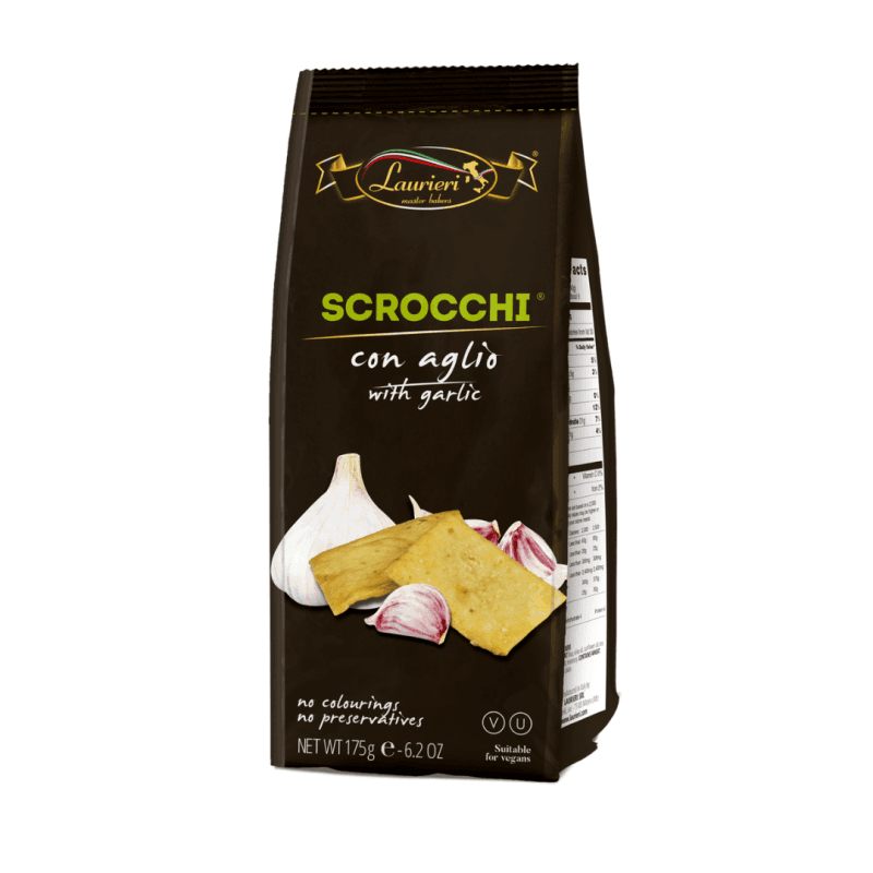 Scrocchi Crackers Usturoi - Garlic, Laurieri
