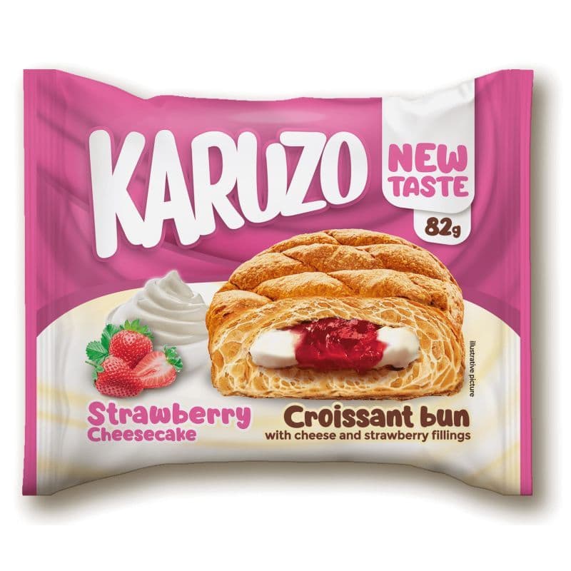Croissant cu umplutură strawberry cheesecake Karuzo