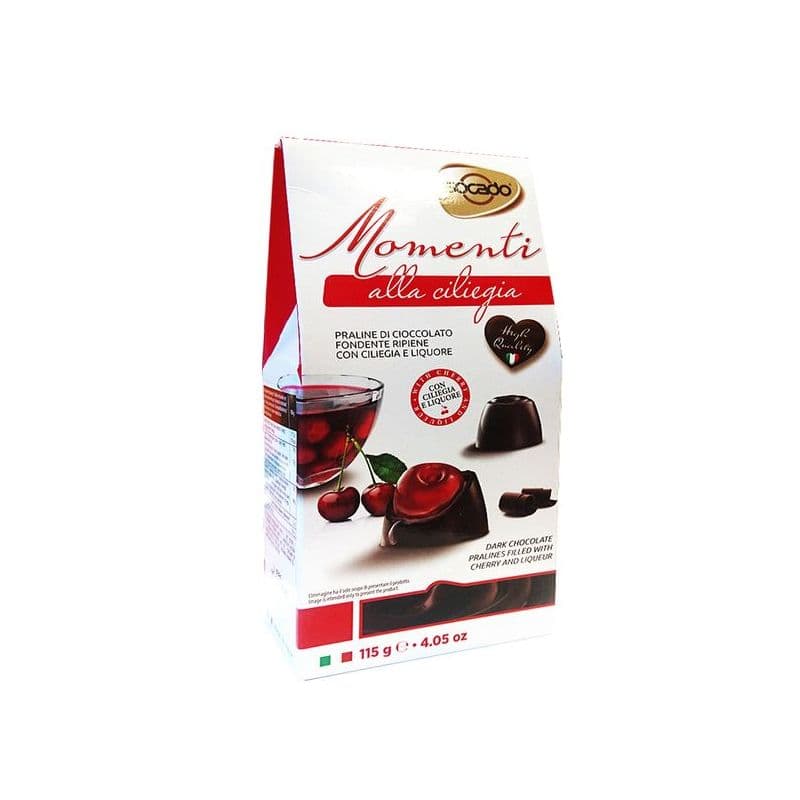 Praline de ciocolată neagra cu lichior de cirese Socado Momenti