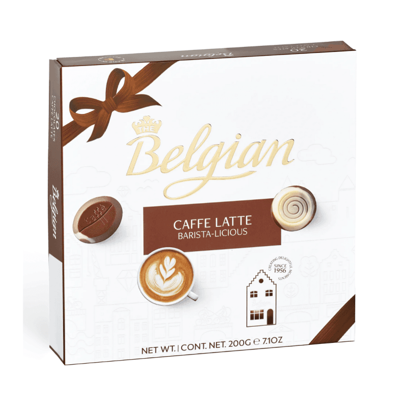 Bomboane de ciocolată cu aromă de caffe latte The Belgian