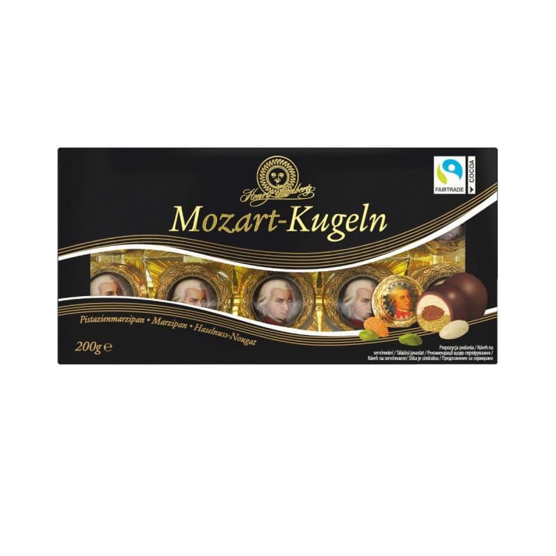 Praline de ciocolată cu martipan și fistic Mozart Henry Lambertz